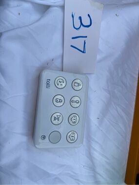 Talli White Remote Control with Icon Buttons